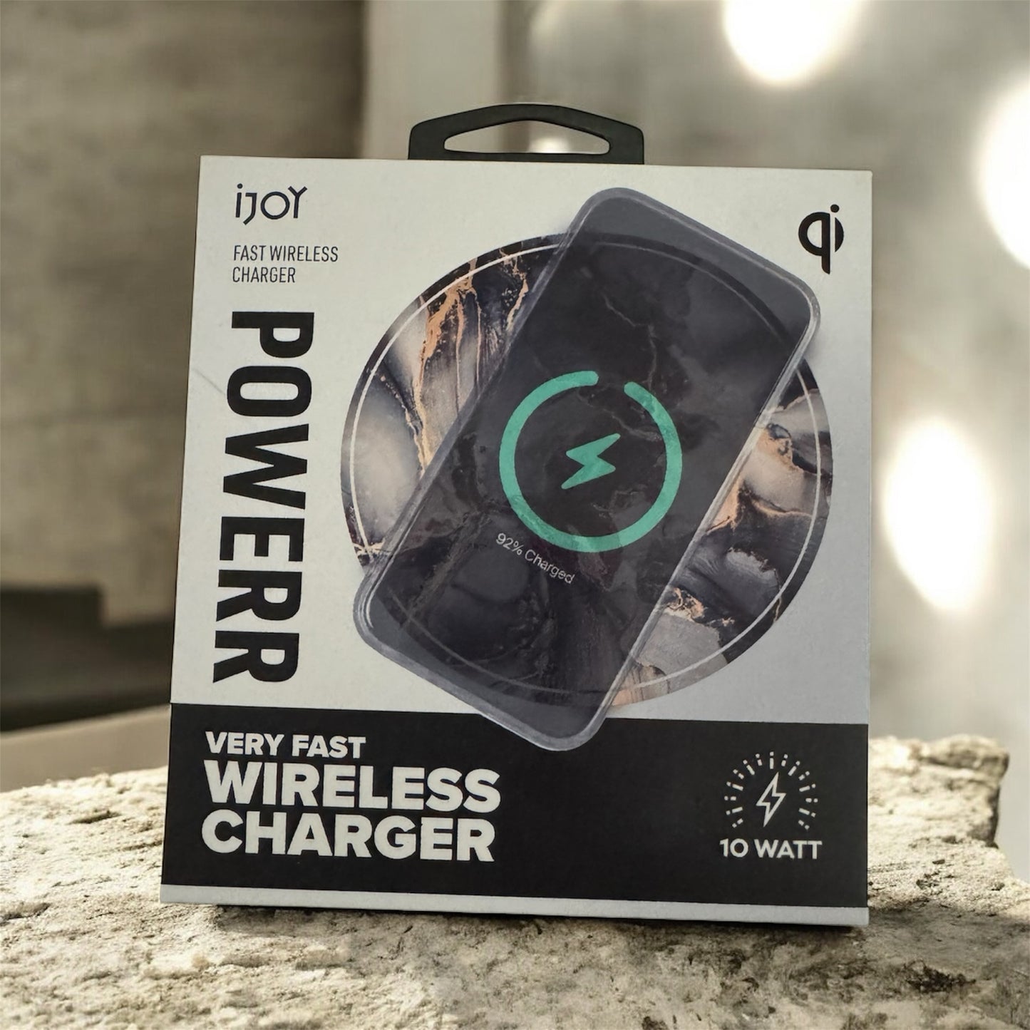 IJoy Premium Very Fast Wireless Charging Pad In Blue And Gold Marble Colors