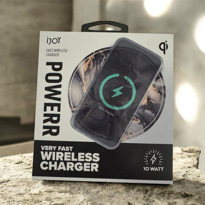 IJoy Premium Very Fast Wireless Charging Pad In Blue And Gold Marble Colors