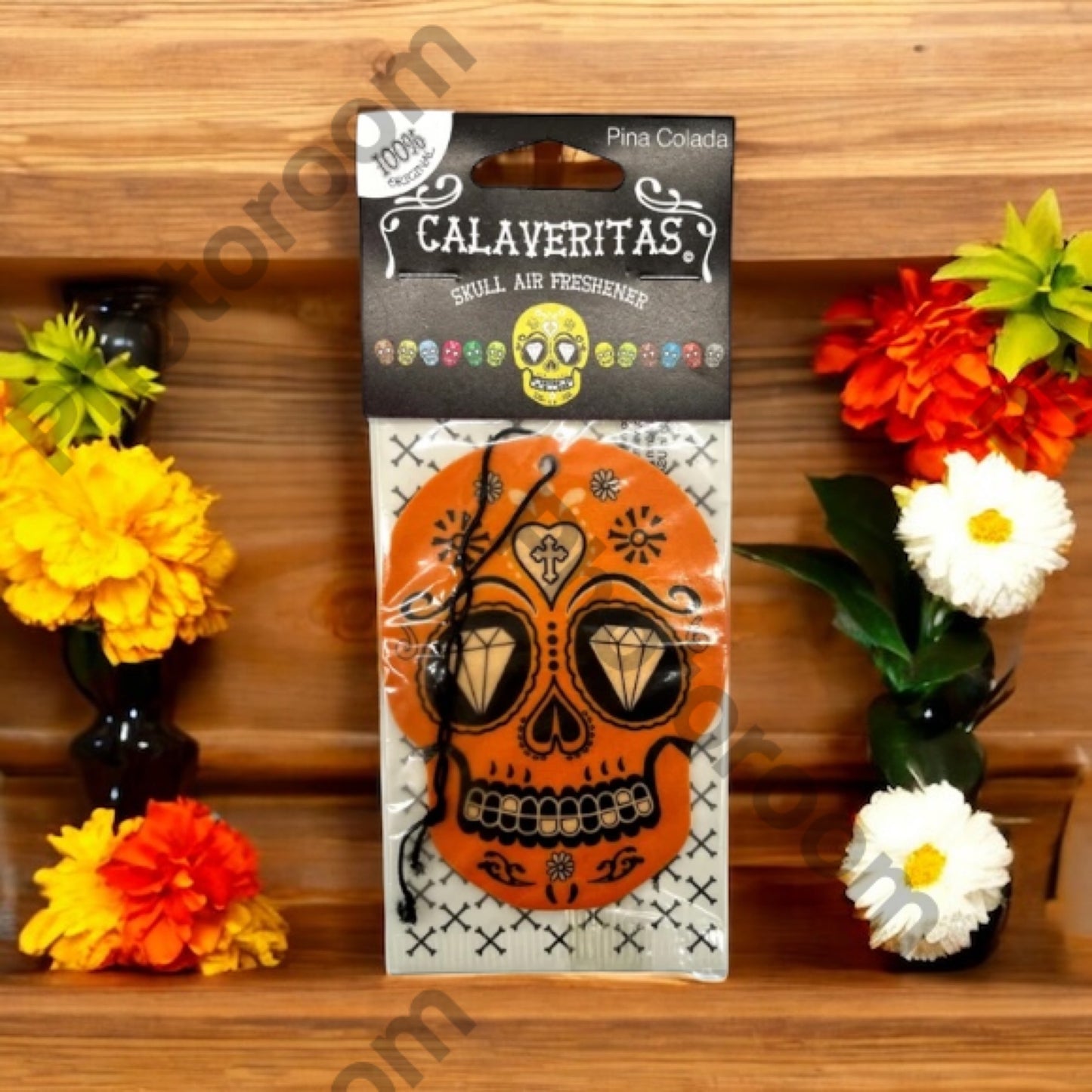 Calaveritas Sugar Skull Air Fresheners Clip Strip Assortment