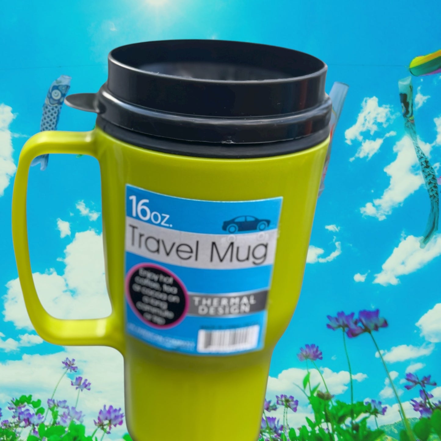 16 Oz. Thermal Design Travel Mugs Three Colors