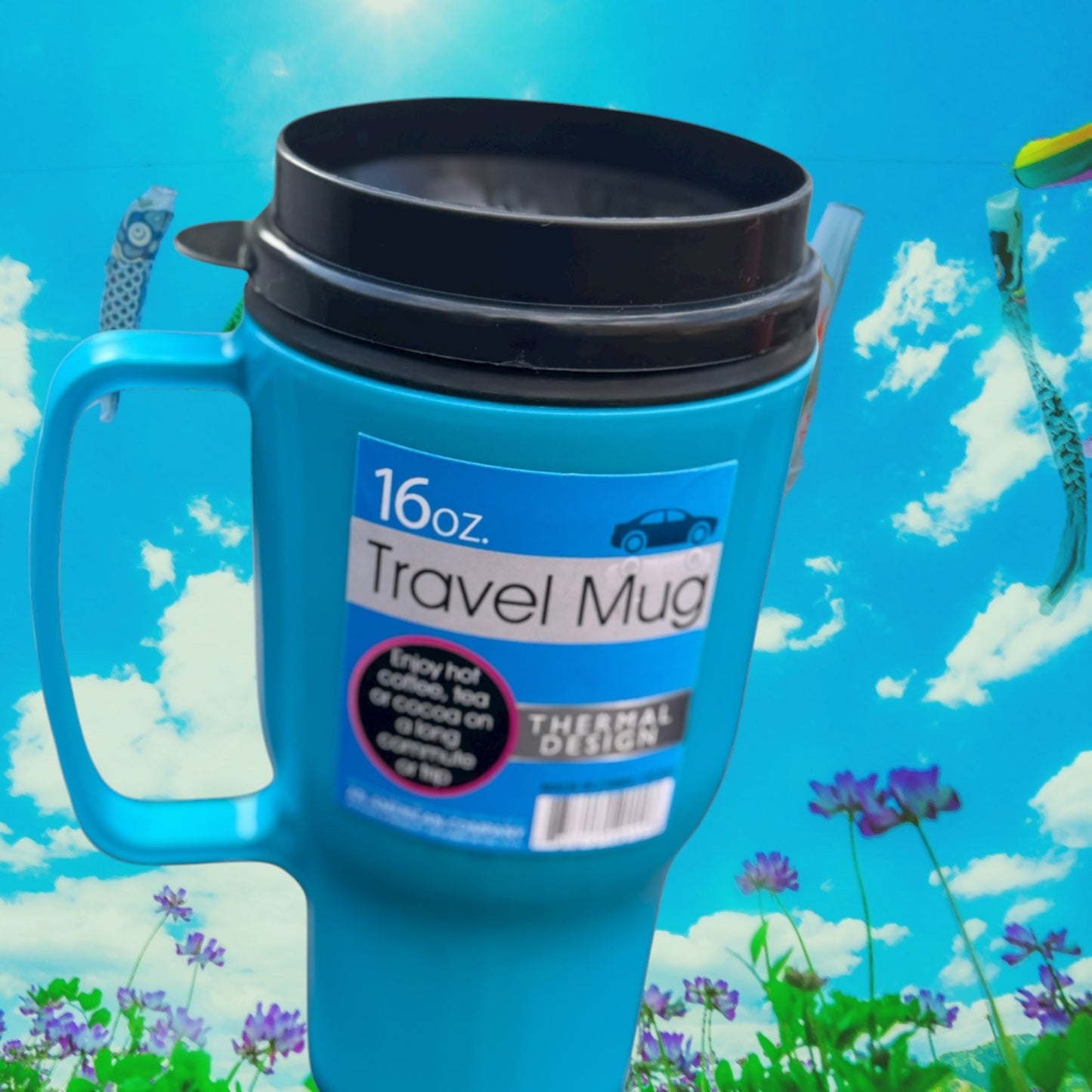 16 Oz. Thermal Design Travel Mugs Three Colors