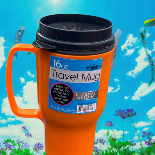 16 Oz. Thermal Design Travel Mugs Three Colors
