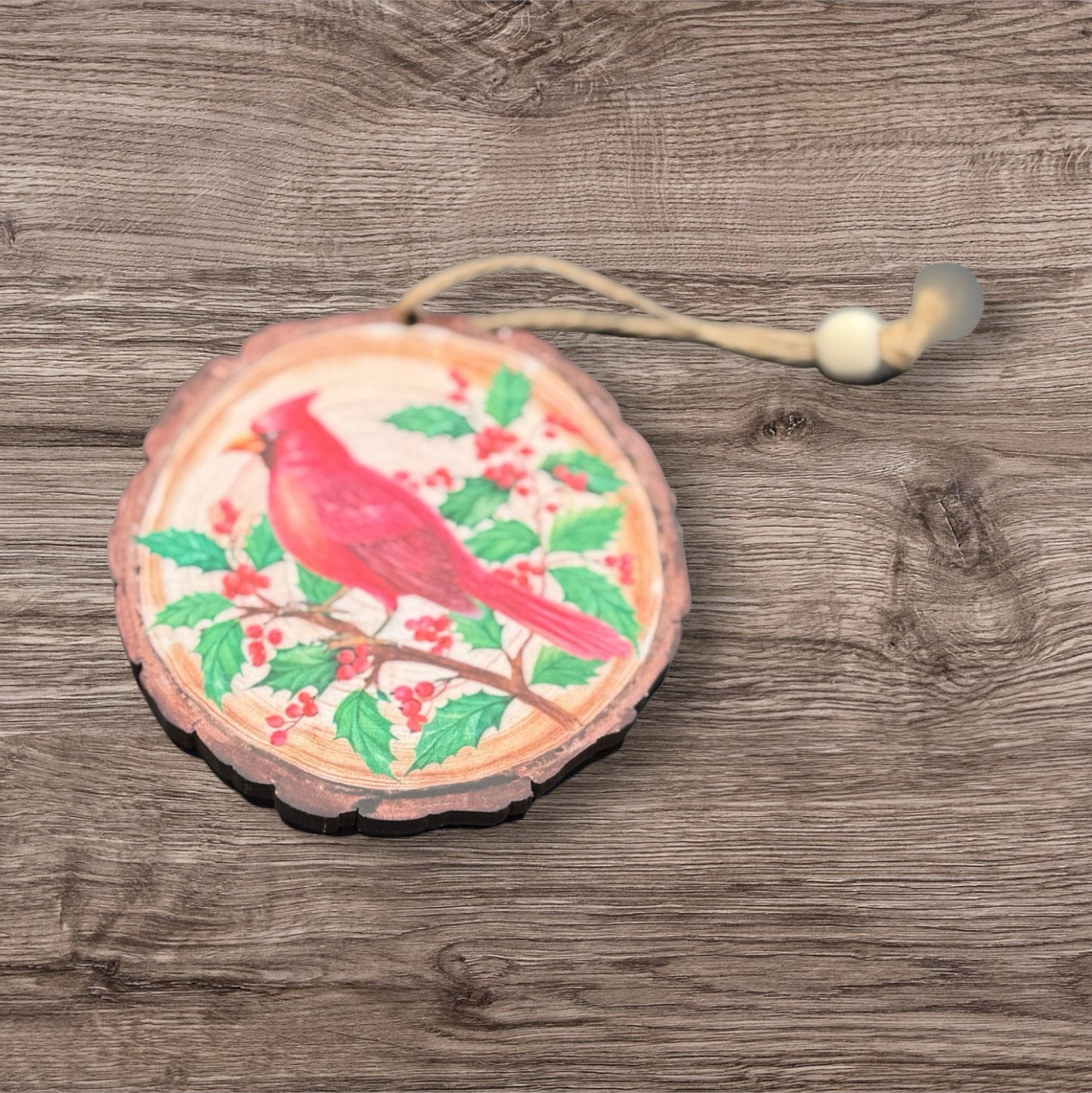 Assorted Wood Cardinal Ornaments Gifts/Tree-Hanging Group 1