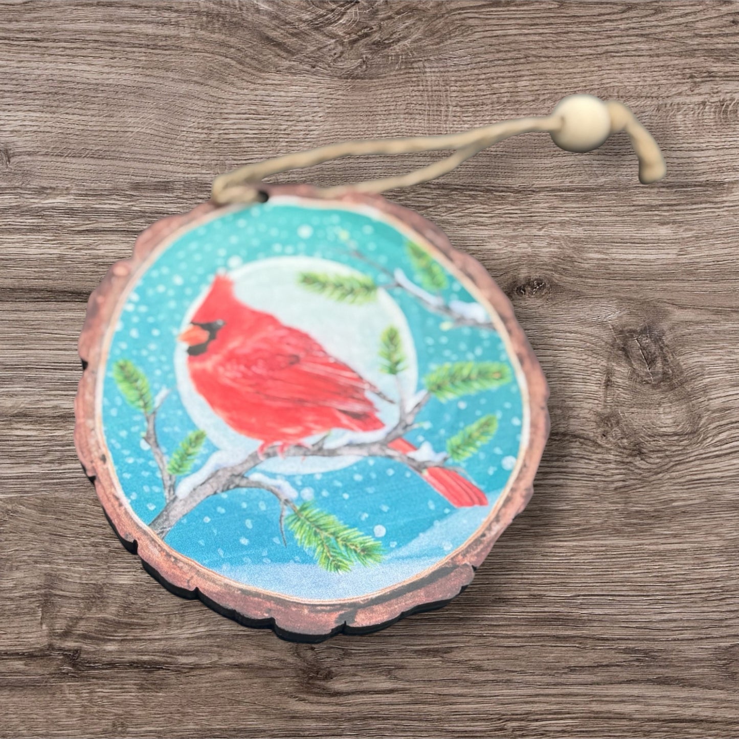 Assorted Wood Cardinal Ornaments Gifts/Tree-Hanging Group 1