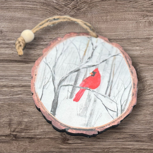 Assorted Wood Cardinal Ornaments Gifts/Tree-Hanging Group 2