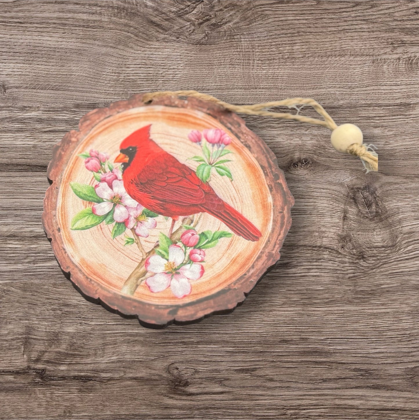 Assorted Wood Cardinal Ornaments Gifts/Tree-Hanging Group 1