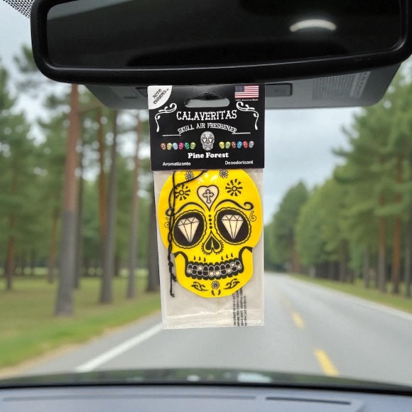 Calaveritas Sugar Skull Air Freshener in Pine Forest Scent