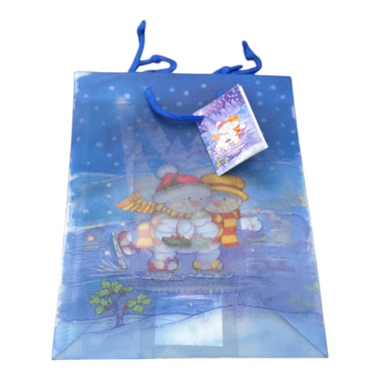 Premium Medium Sized 9" x 7.2" x 4" Assorted Christmas PVC Gift Bags