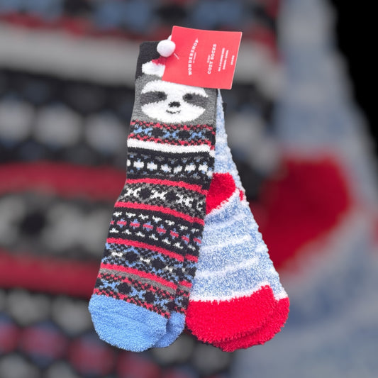 Kids Wondershop 2-Pack Ultra-Fuzzy Holiday Socks Size M/L