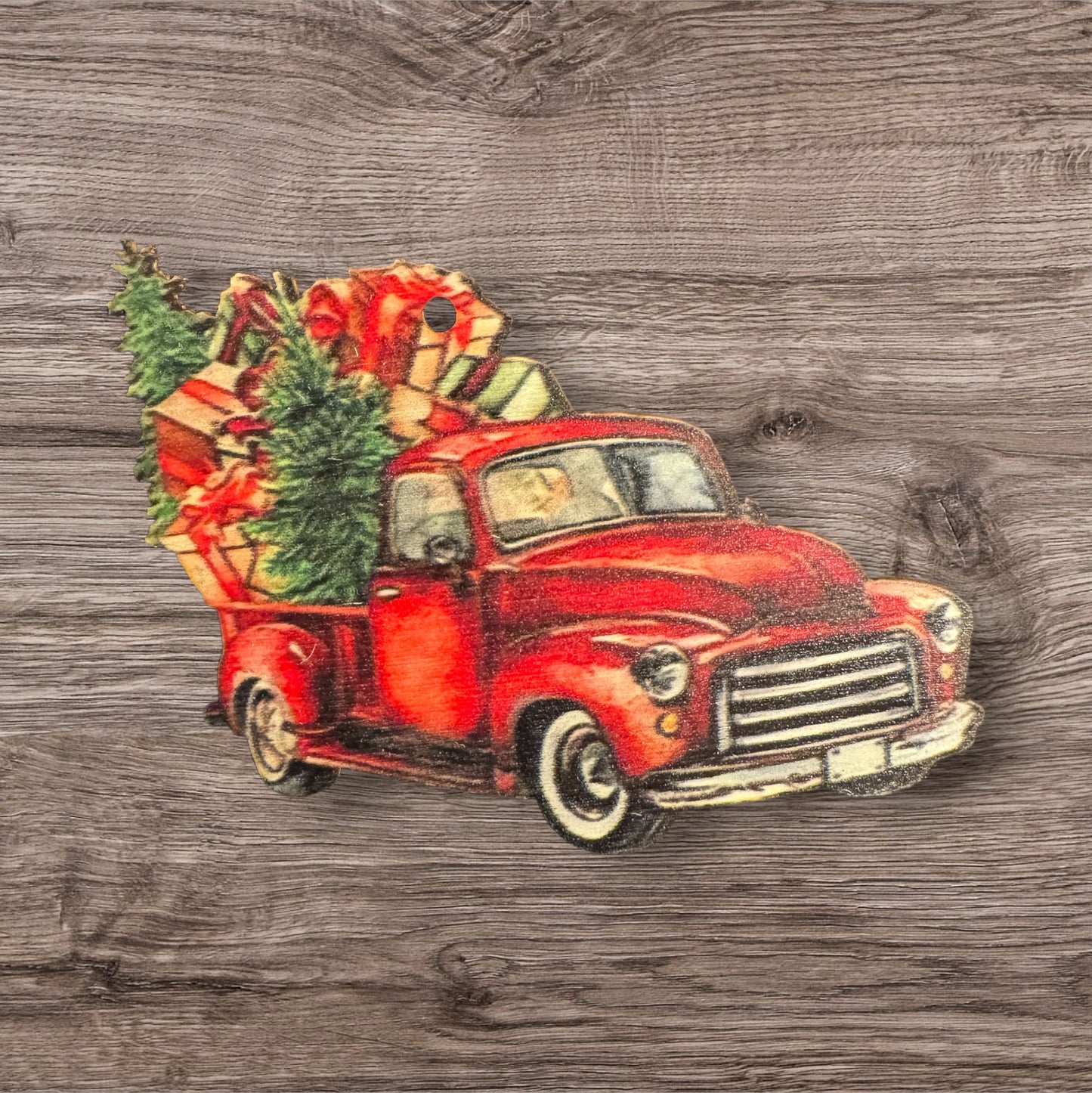 Assorted Christmas Memories Thin Wood Ornaments With String Group 2