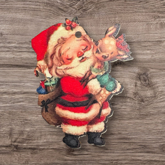 Assorted Christmas Memories Thin Wood Ornaments With String Group 2