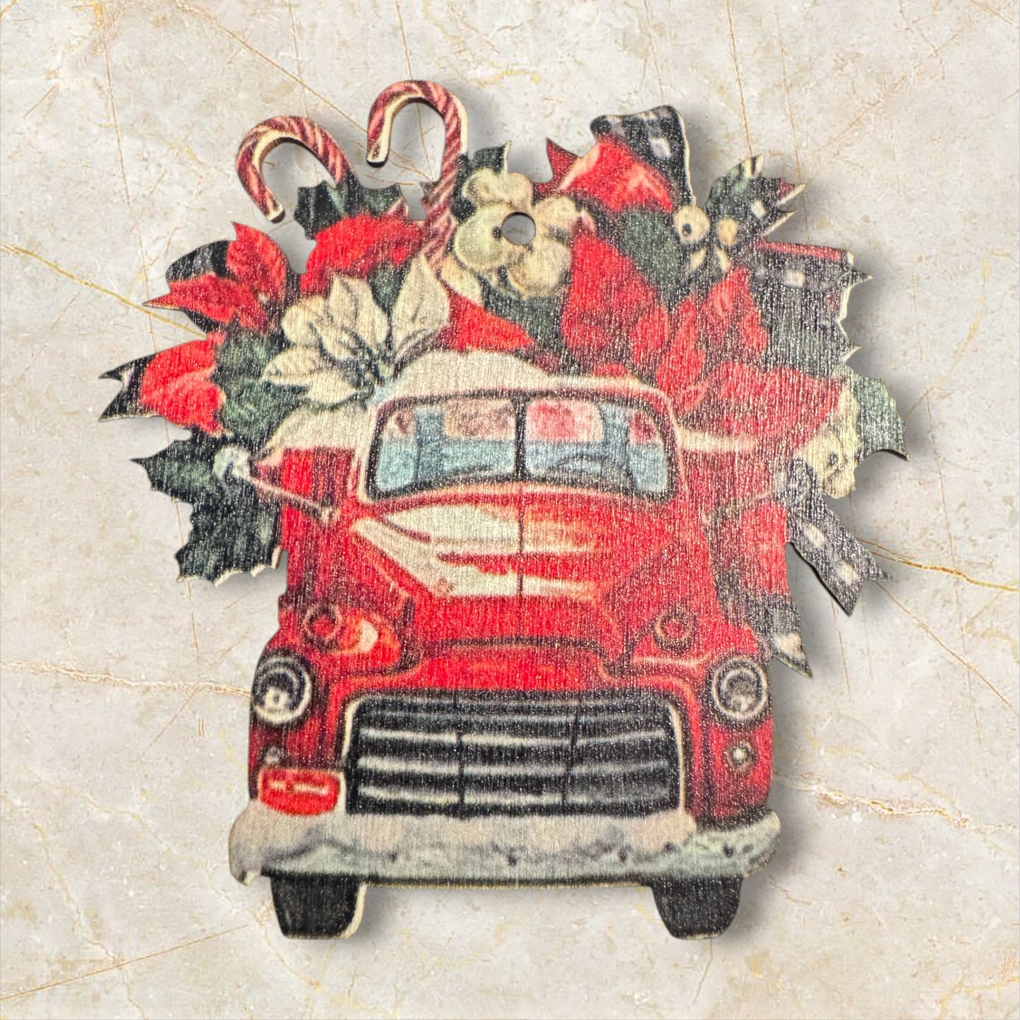 Assorted Christmas Memories Thin Wood Ornaments With String Group 1