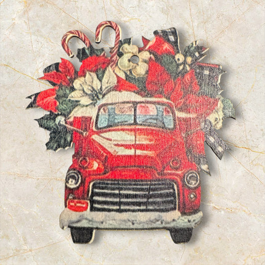 Assorted Christmas Memories Thin Wood Ornaments With String Group 1