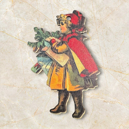 Assorted Christmas Memories Thin Wood Ornaments With String Group 1