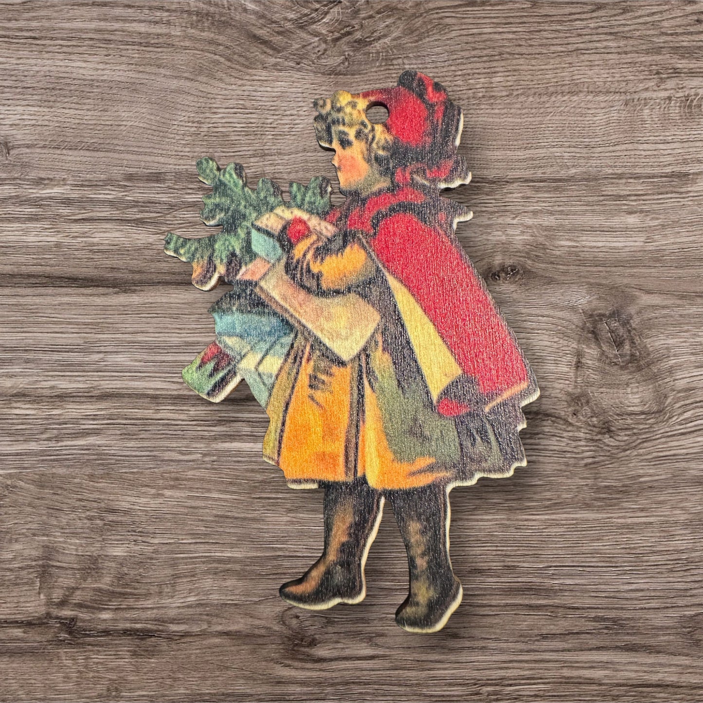 Assorted Christmas Memories Thin Wood Ornaments With String Group 1