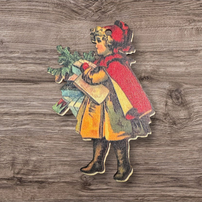 Assorted Christmas Memories Thin Wood Ornaments With String Group 1