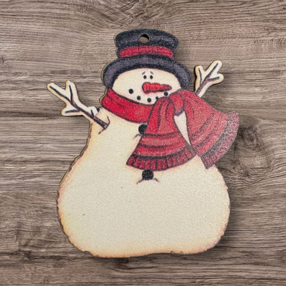 Assorted Christmas Memories Thin Wood Ornaments With String Group 1