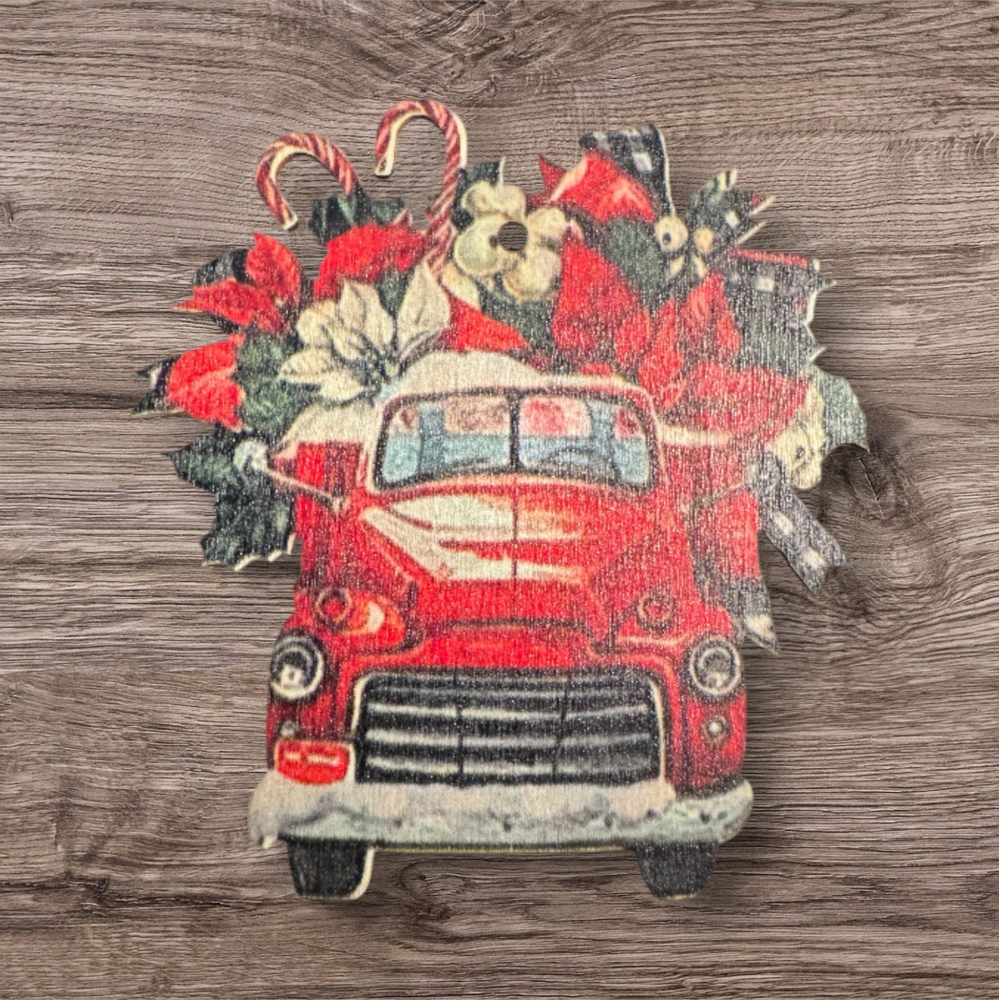 Assorted Christmas Memories Thin Wood Ornaments With String Group 1