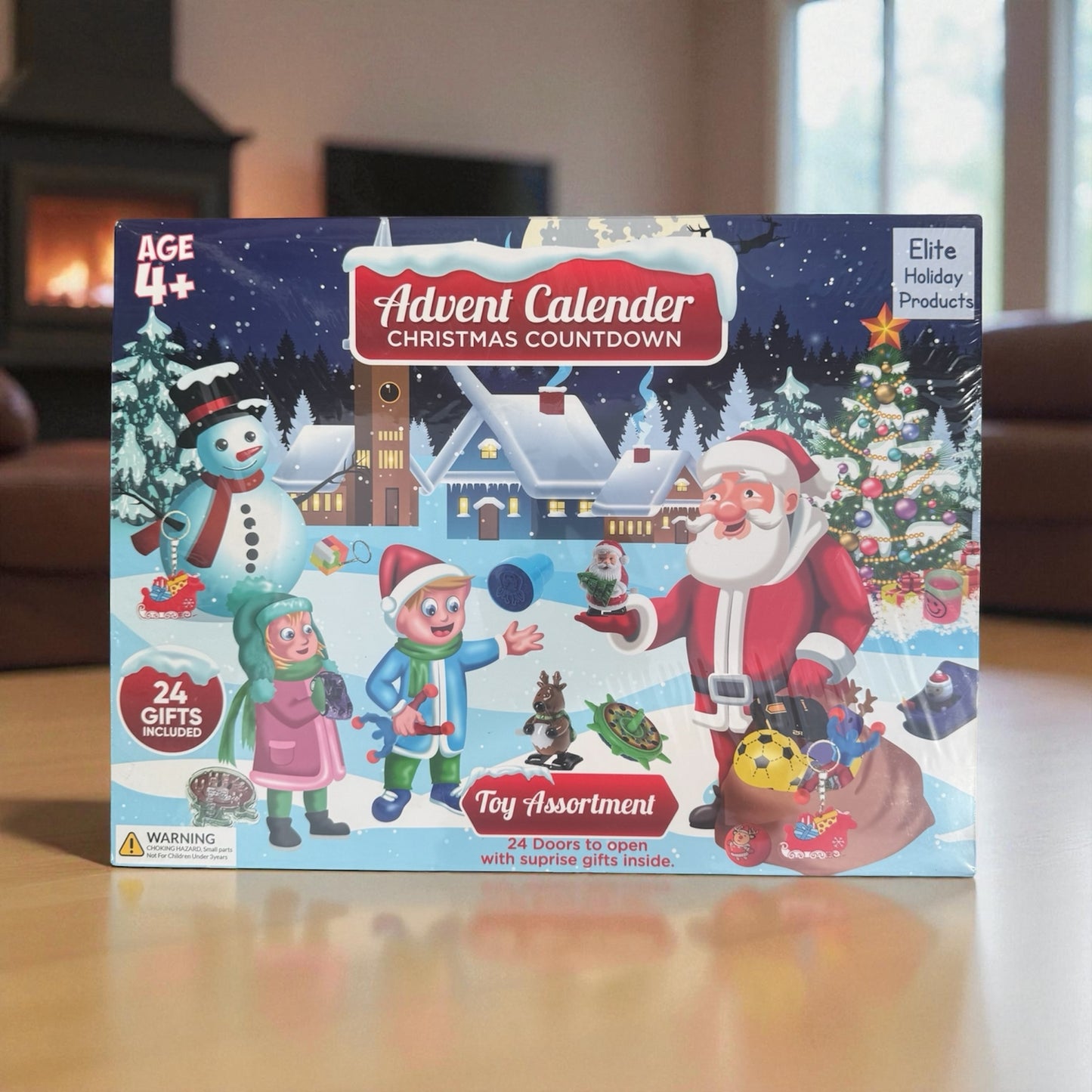 Holiday Advent Calendar With Assorted Fun Kids-Themed Surprise Gifts