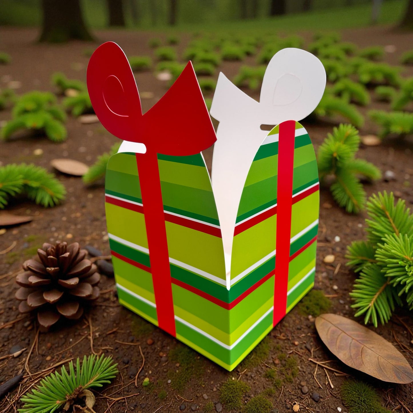 3D Gift Box With Bow Assorted Styles