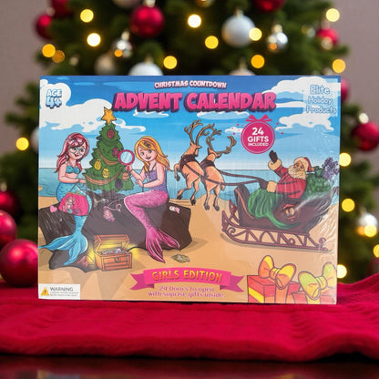 Holiday Advent Calendar With Assorted Fun Girls Themed Surprise Gifts