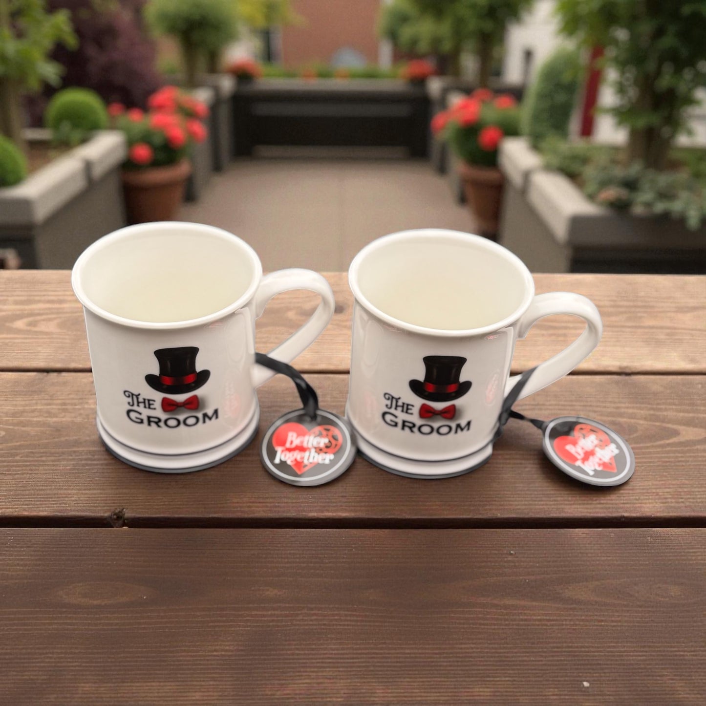 14 oz Groom & Groom Wedding Fun Mugs 2-Pack