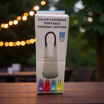 Battery-Operated Color Changing All-Purpose Hanging Lantern With Batteries