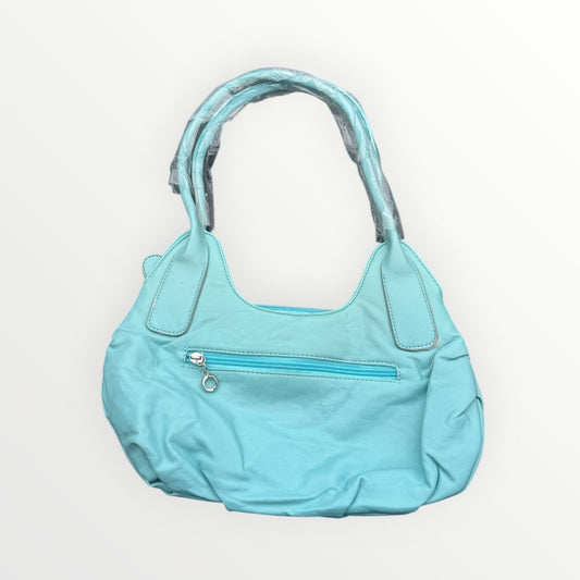 Light Blue Shoulder Bag with Silver Stud Embellishments