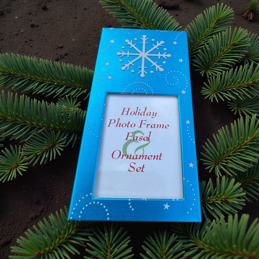 2- Pack Holiday Frame Ornament With Easel