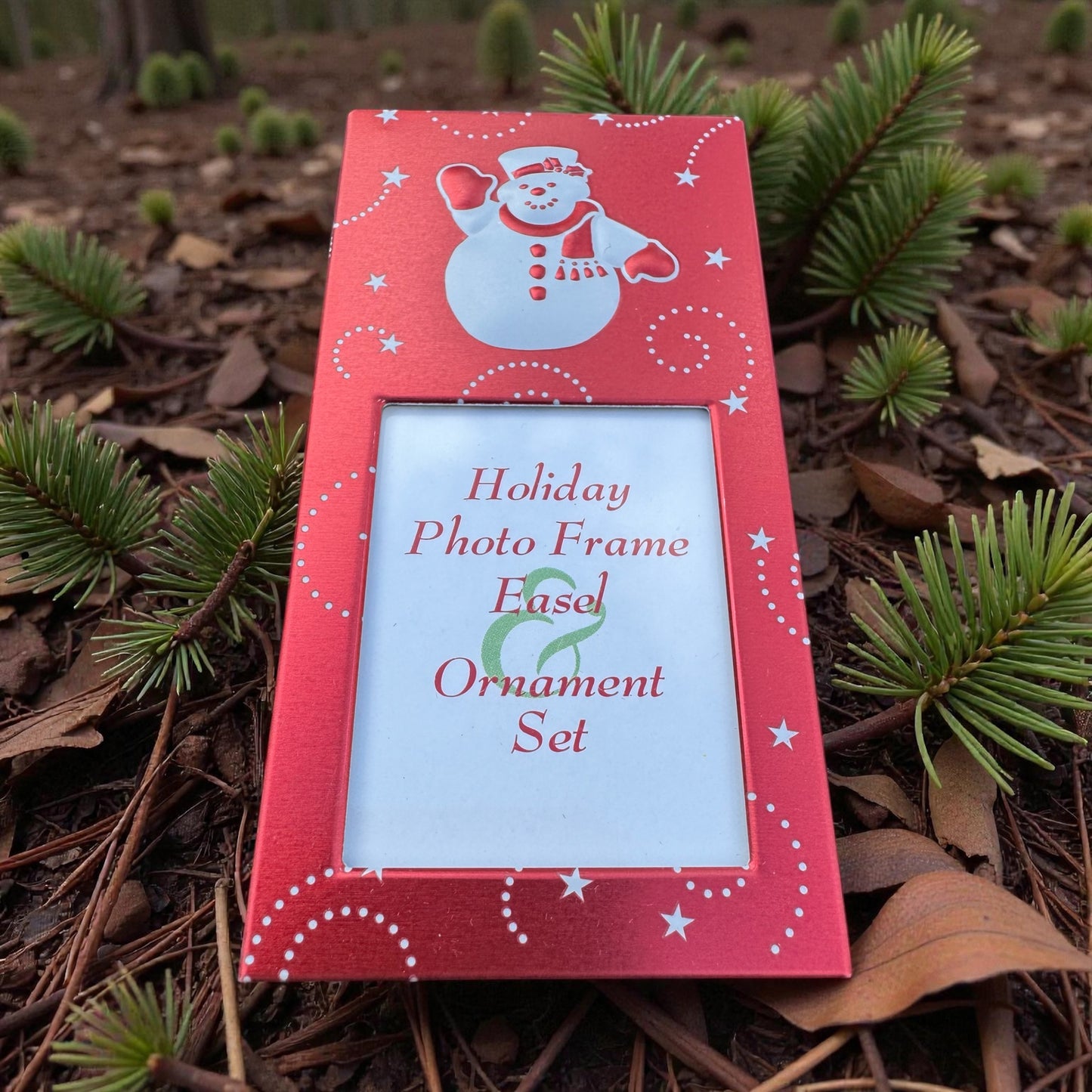 2- Pack Holiday Frame Ornament With Easel