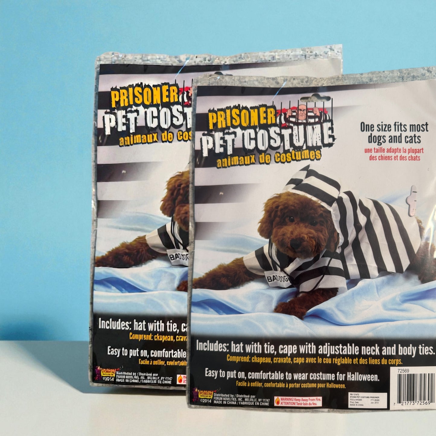 Prisoner Pet Costume With Accessories One Size Fits Most Clip Strip