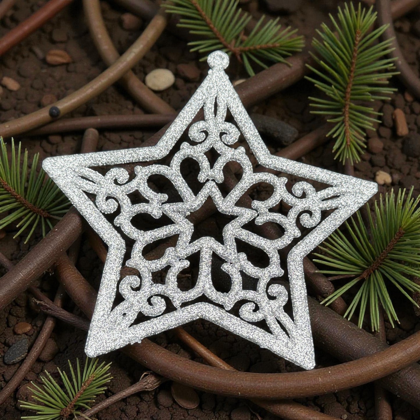 Christmas Tree Decoration Hanging Glitter Ornaments